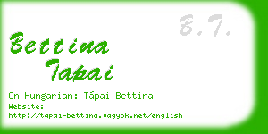 bettina tapai business card