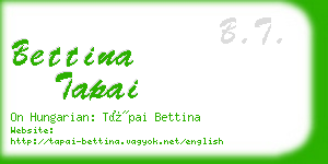 bettina tapai business card